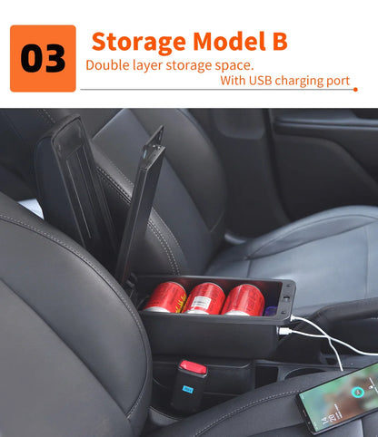 For Citroen C1 Armrest Box For Peugeot 107 Toyota Aygo BJ Armrest Car Accessories Store box Interior detail Simple installation