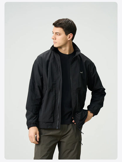 SIMWOOD Lightweight Hooded Jacket – Men’s Oversized Spring/Summer Coat
