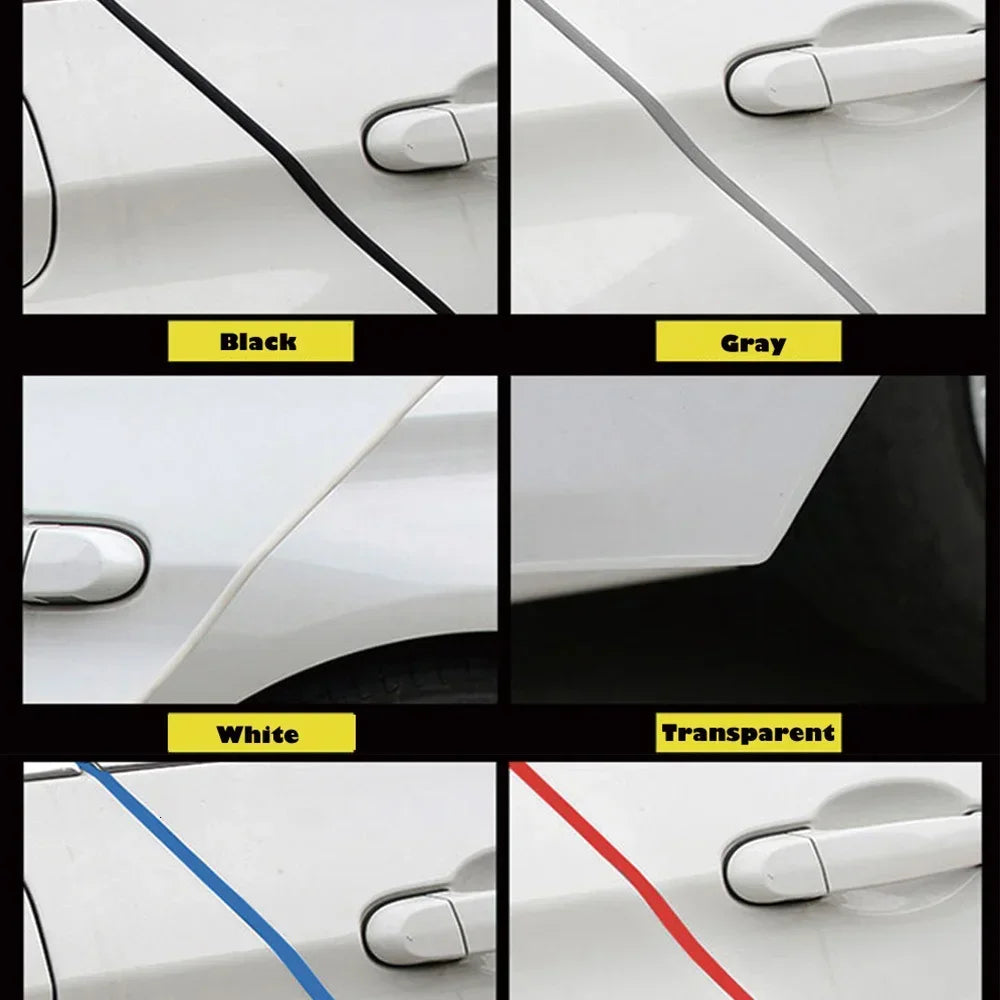 5M Transparent Car Door Edge PVC Scratch Protector Strips Car Anti-collision Sealing Strip Door Anti-scratch Transparent Strip