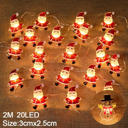 Snowflake LED Light Christmas Decorations For Home Hanging Garland Christmas Tree Decor Ornament 2025 Navidad Xmas Gift New Year