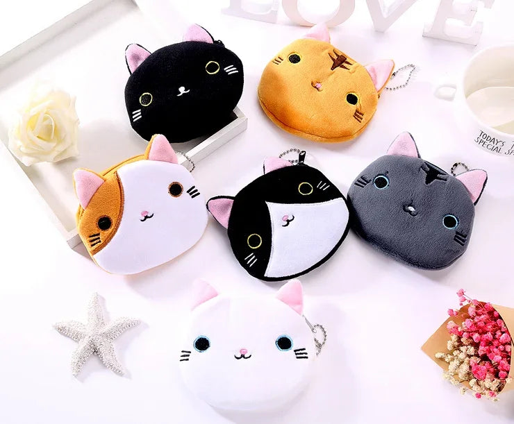 Animal Shape Plush Coin purse Headphone Bag Zipper Money Duck Women Coin Wallet Bag Kawai Card Key Money Coin Purse Bags Gift