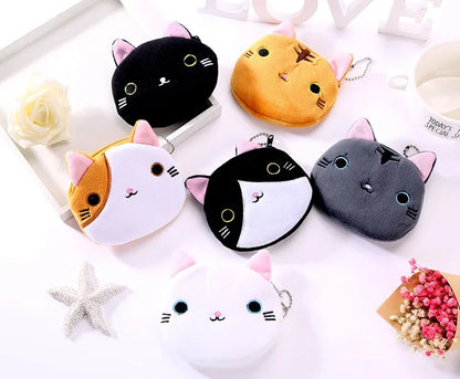 Animal Shape Plush Coin purse Headphone Bag Zipper Money Duck Women Coin Wallet Bag Kawai Card Key Money Coin Purse Bags Gift