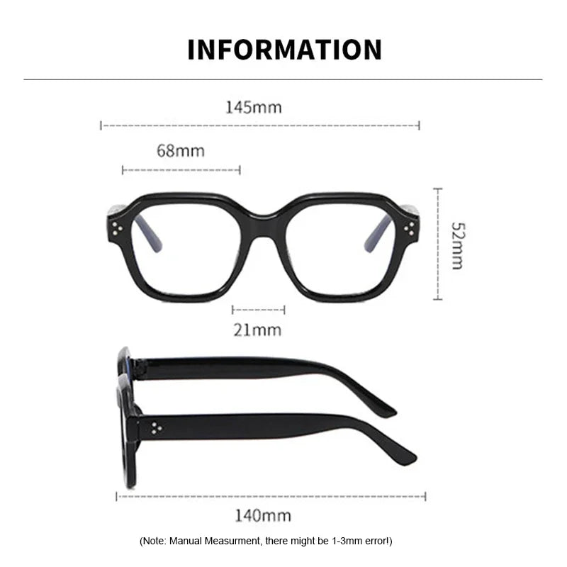 Retro Anti Blue Light Computer Glasses Frame Women Oversized Men Trendy Fashionable Stylish Eyeglasses Classic Spectacles Ouclos