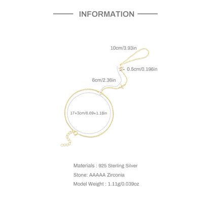 Aide 925 Sterling Silver Fine Jewelry Geometric Lucky Flower CZ Sparking Zircon Bracelets For Women Hand Chain Bracelets Jewelry