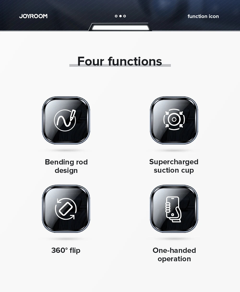 Joyroom 360° Long Arm Car Phone Holder Universal Air Vent GPS Stand Rotating Dashboard Mobile Cell Support For iPhone Samsung