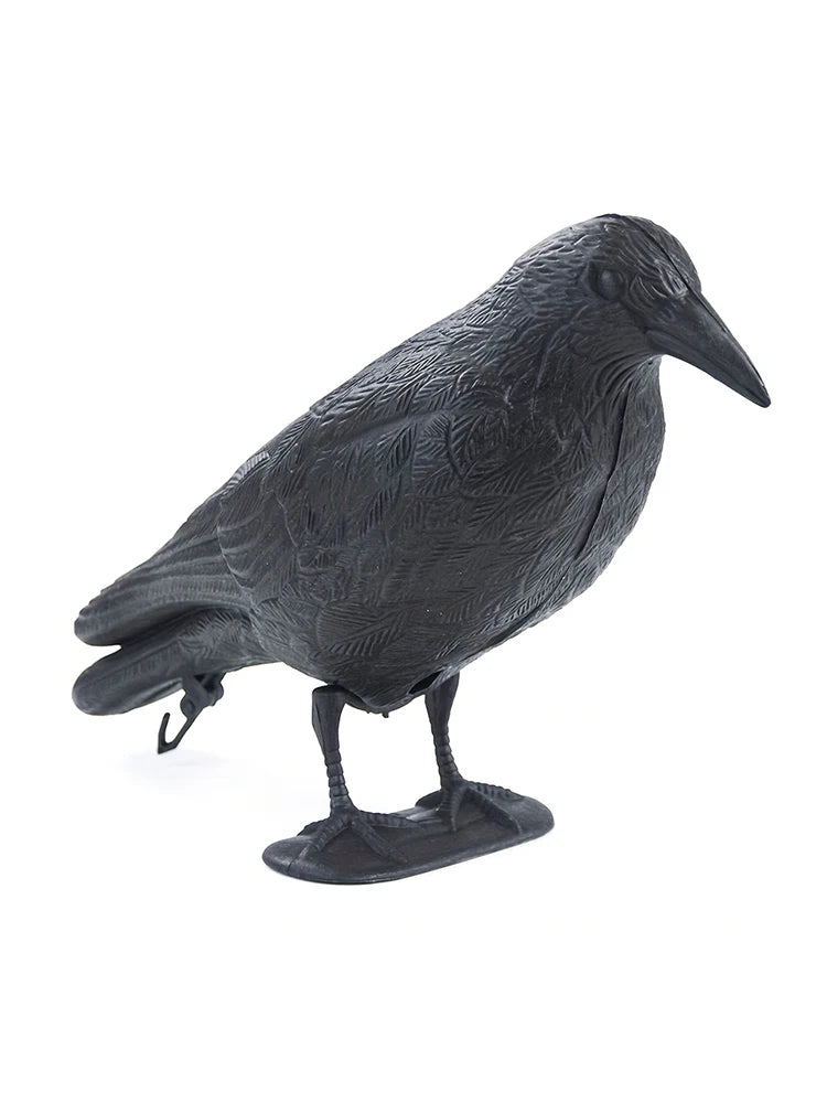 1PC Crow Decoration Simulation Plastic Crow Decoration With Footposts Courtyard Garden