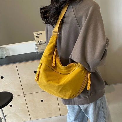 High-Capacity Nylon Crossbody Shoulder Bag for Women