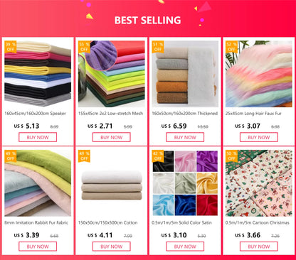25x45cm 9cmPile Faux Fur Fabric For Sewing Doll Toy Beard Hair DIY Patchwork Material Accessories Home Decoration Cosplay Fabric