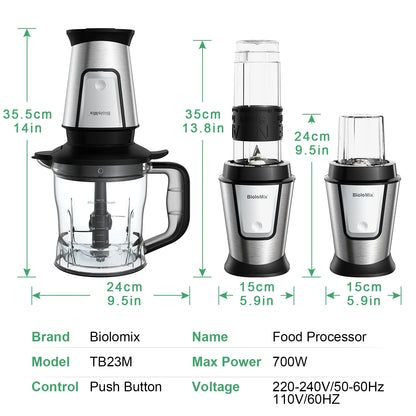 BioloMix 700W 3-in-1 Juicer & Blender