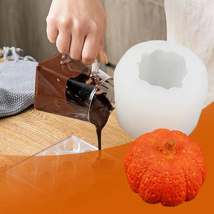 Pumpkin Silicone Molds 3D Pumpkin Maple Leaves Cookie Molds Candle Making Kit Fall Decor Making Accessories for Crafting Baking