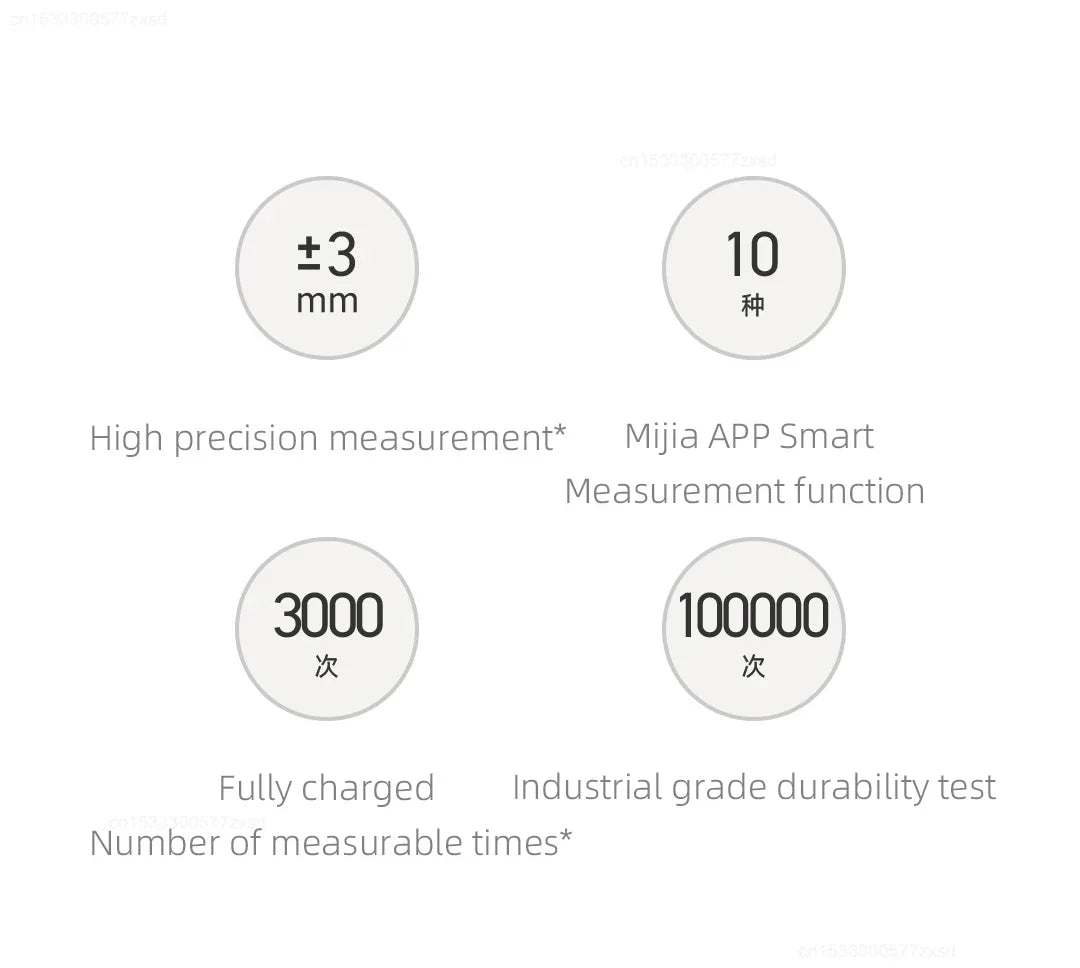 Xiaomi Mijia Smart Laser Range Finder Tape Measure Work with Mi Home APP Laser Rangefinder Distance Meter Digital Device Tools