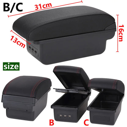 For Citroen C1 Armrest Box For Peugeot 107 Toyota Aygo BJ Armrest Car Accessories Store box Interior detail Simple installation
