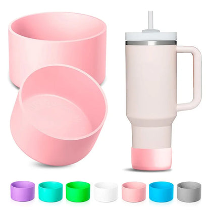 2Pcs Silicone Boot for Stanley Cup Accessories Tumbler Protective Cup Bottom Sleeve Cover Fits 30oz 40oz