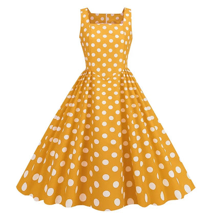 Polka Dot A-Line Mini Dress – Sleeveless Summer Casual