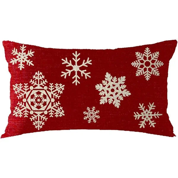 New Christmas style simple letter double-sided printed linen pillow for home decoration, sofa waist pillowcase