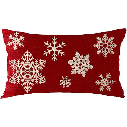 New Christmas style simple letter double-sided printed linen pillow for home decoration, sofa waist pillowcase