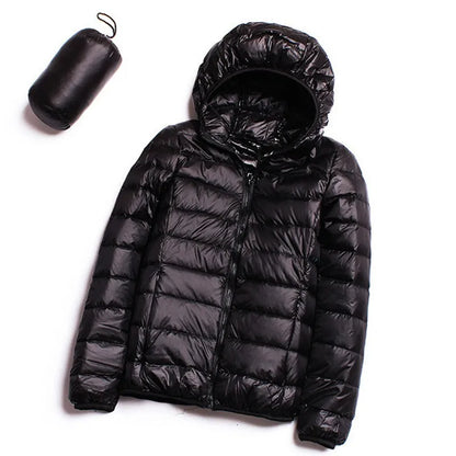 Plus Size 7xl 6xl 5xl Fall Women's Lightweight Water-Resistant Packable Hooded Jackets Autumn Winter Warm Female Down Coats