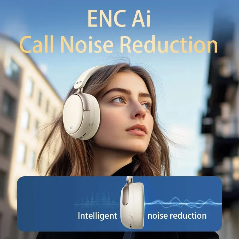 Acer OHR516 ANC Wireless Headphone Noise Cancelling Hi-Res Spatial Audio Earphone Bluetooth Over Ear Headset 40mm Dynamic Driver