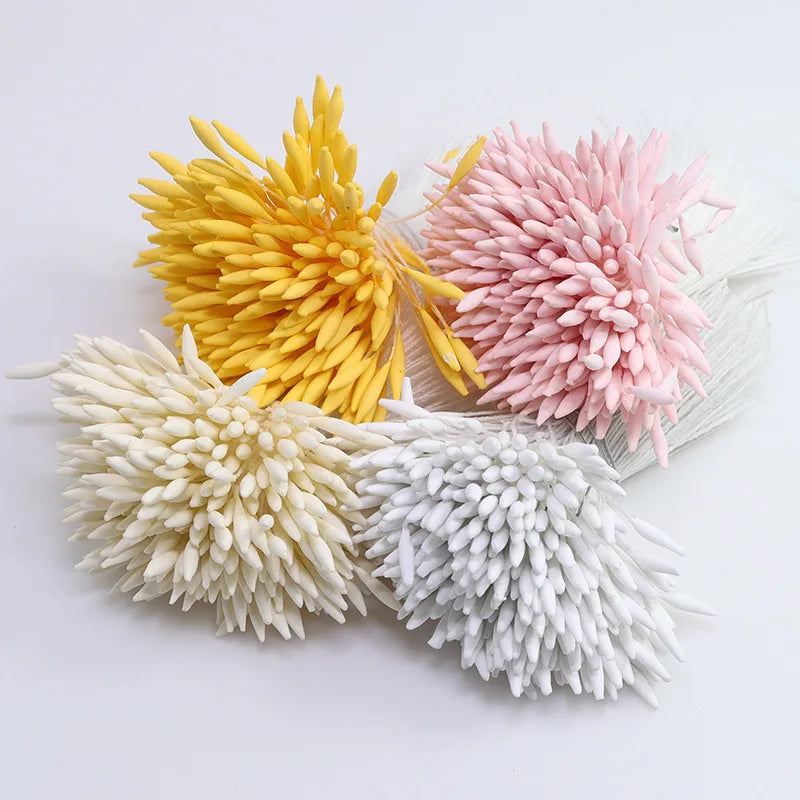 2MM 370Pcs/Lot Matte Pointed Core Stamen Manual Flower Stamen Hairpin Hair Decoration DIY Material Simulation Flower Accessories