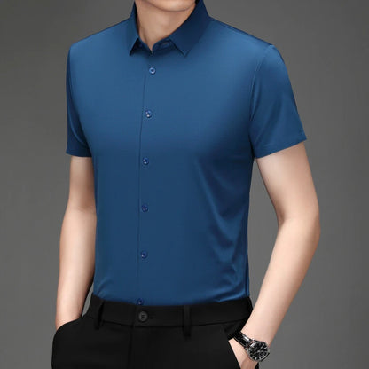 Men’s Ultra Stretch Short Sleeve Shirt – Breathable Business Casual