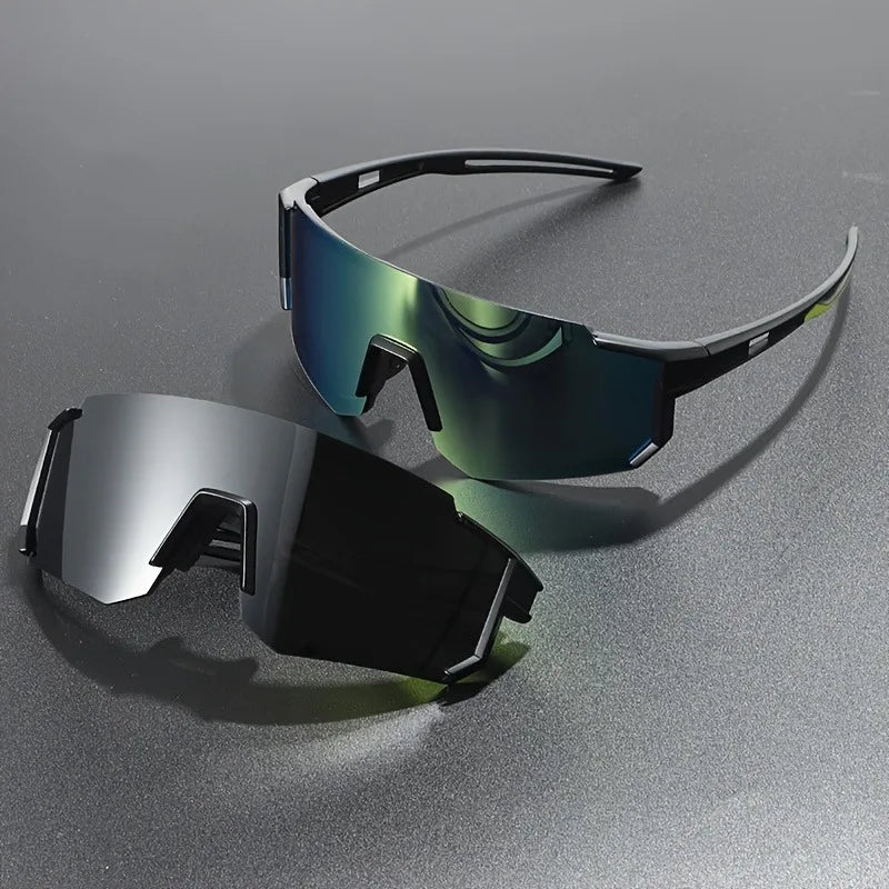 2pcs Unisex Sports Sunglasses Suitable for Daily Use, Camping, Cycling, Golf, Running, Mountaineering, Fishing, Beach Sports