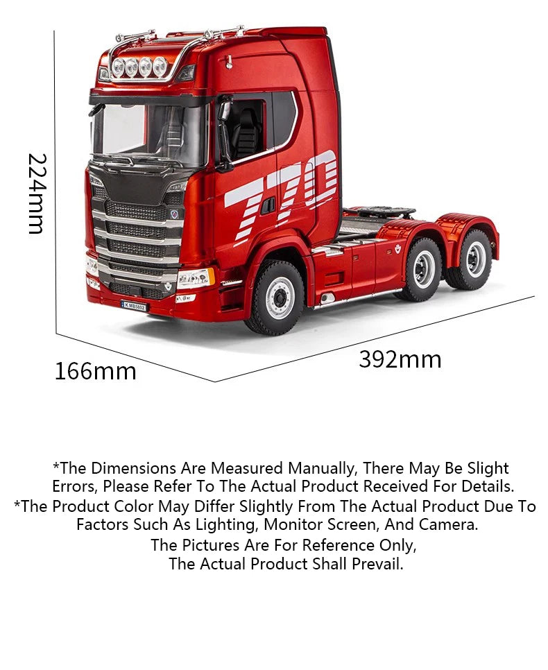 HUINA 770S Rc Truck Trailer Tractor 1/18 1501 Remote Control Car 19 Ch Electric Machine Engineering Cars Radio Controlled Toys