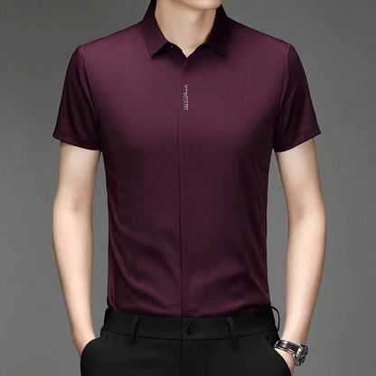 Men’s Business Casual Wrinkle-Resistant Dress Shirt – All Season