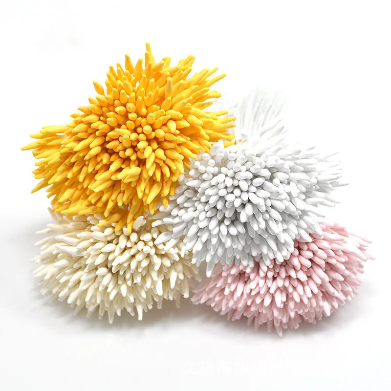 2MM 370Pcs/Lot Matte Pointed Core Stamen Manual Flower Stamen Hairpin Hair Decoration DIY Material Simulation Flower Accessories