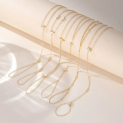 Aide 925 Sterling Silver Fine Jewelry Geometric Lucky Flower CZ Sparking Zircon Bracelets For Women Hand Chain Bracelets Jewelry