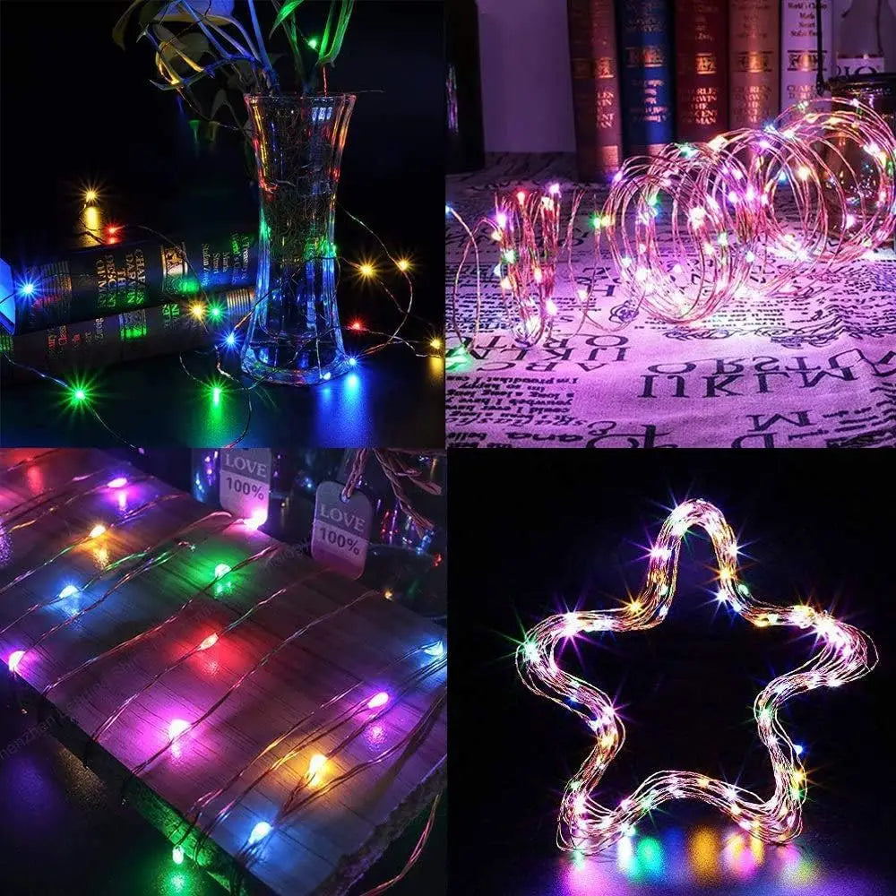 LED Solar Powered String Lights Copper Wire 8 Modes Solar Fairy Lights Outdoor Waterproof for Garden, Patio, Party, Christmas