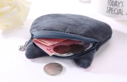 Animal Shape Plush Coin purse Headphone Bag Zipper Money Duck Women Coin Wallet Bag Kawai Card Key Money Coin Purse Bags Gift