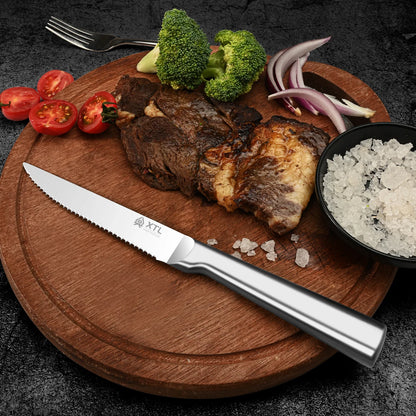 Steak Knife Cutlery Set - Knife, Fork and Spoon Set - Seiko Home Stainless Steel serrated steak cut - Kitchen Knife 4/6/8/pcs