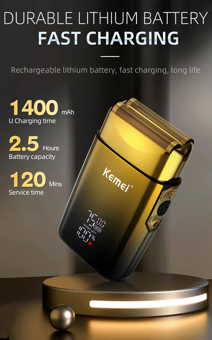 Kemei TX10 Electric Shaver Hair Rechargeable Beard Foil Razor For Men Bald Head Shaving for Men Machine
