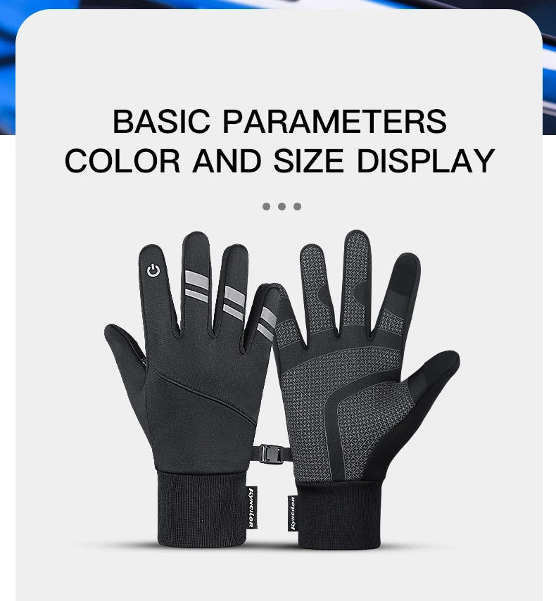 Outdoor Winter Cycling Gloves Touch Screen Motorcycle Gloves  Windproof Sports Riding Ski Gloves Waterproof 3M Running Gloves