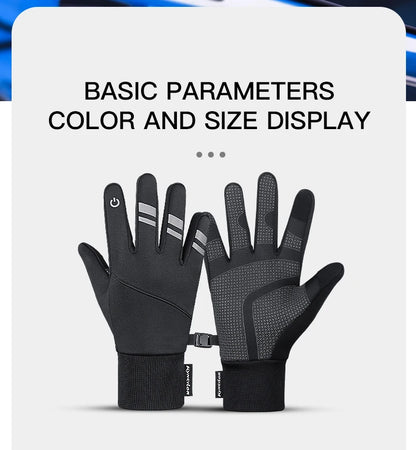 Outdoor Winter Cycling Gloves Touch Screen Motorcycle Gloves  Windproof Sports Riding Ski Gloves Waterproof 3M Running Gloves