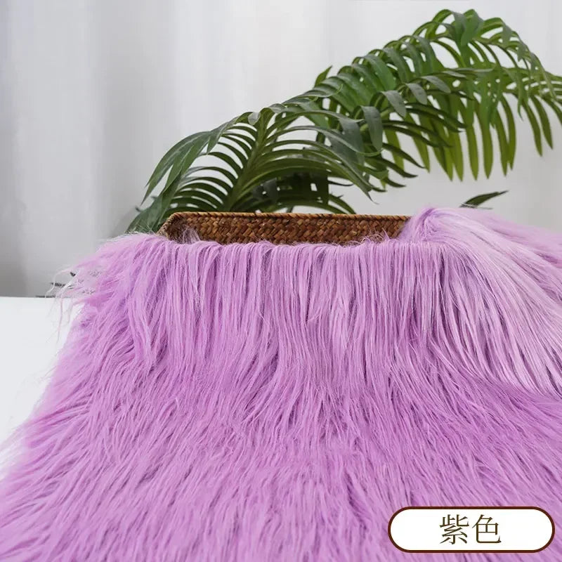 25x45cm 9cmPile Faux Fur Fabric For Sewing Doll Toy Beard Hair DIY Patchwork Material Accessories Home Decoration Cosplay Fabric