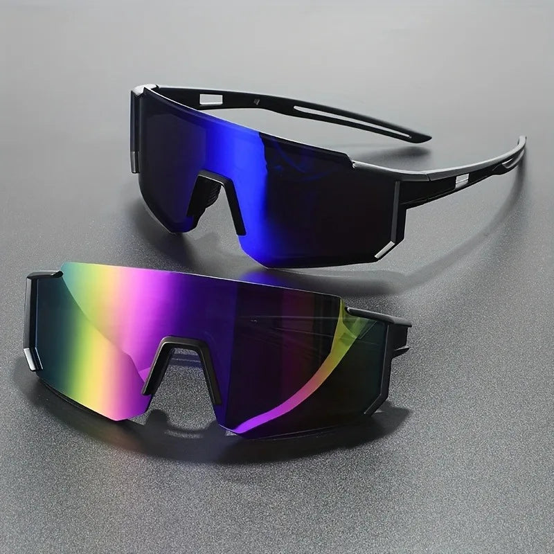 2pcs Unisex Sports Sunglasses Suitable for Daily Use, Camping, Cycling, Golf, Running, Mountaineering, Fishing, Beach Sports