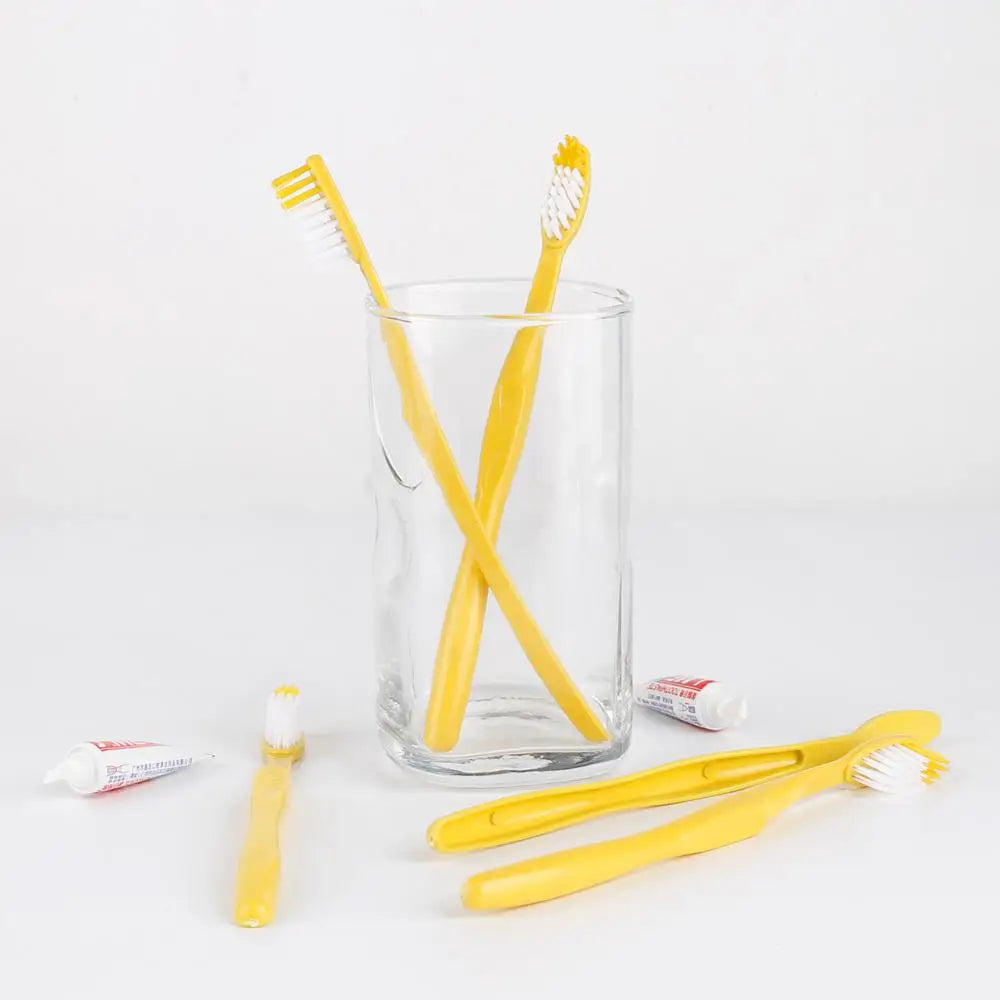 1-100pcs Disposable Hotel Toothbrush Portable Travel Toothbrush With Toothpaste Kit Oral Care Teeth Cleaning Brush Bathroom Set