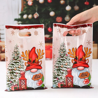 10/25/50pcs Christmas Cute Gift Bags Christmas Party Decoration 2025 Xmas Santa Claus Handbags Navidad Natal New Year Gift 2026