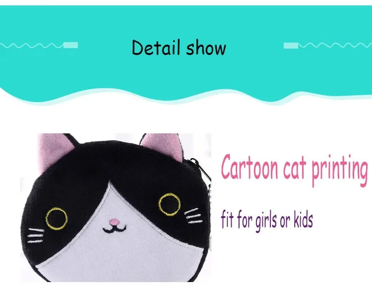 Animal Shape Plush Coin purse Headphone Bag Zipper Money Duck Women Coin Wallet Bag Kawai Card Key Money Coin Purse Bags Gift