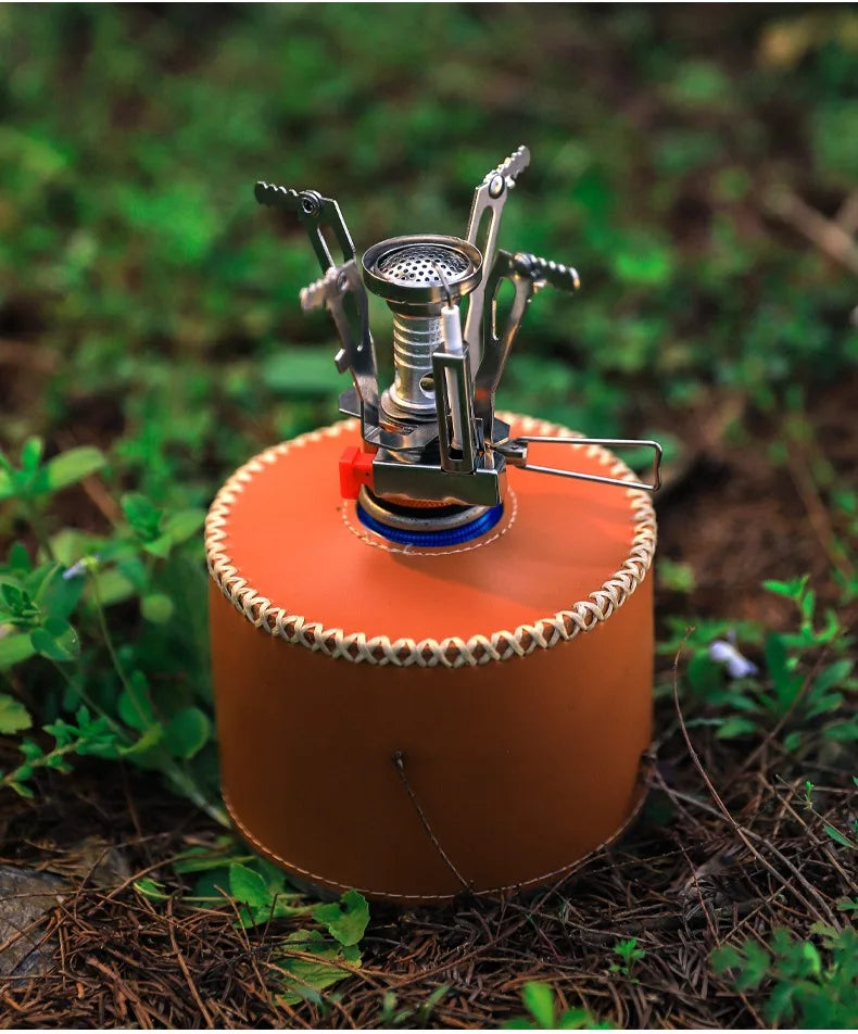Ultralight Foldable Camping Stove – 3000W Mini Gas Burner for Outdoor Cooking