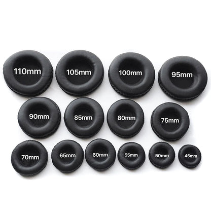 Ear Pads For Headphones Covers Sponge Leather Foam Cushion 40mm 50mm 55mm 60mm 65mm 70mm 75mm 80mm 85mm 90 95 100 105mm 110mm