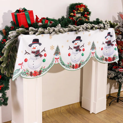 Christmas Santa Snowman Fireplace Mantel Scarf Christmas Decorations for Home 2025 Living Room Xmas Navidad New Year Gifts 2026