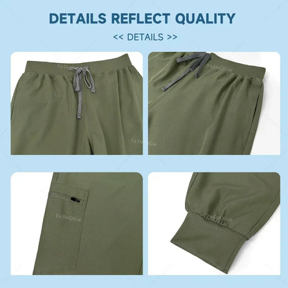 Women's Stretch Scrub Set – V-Neck Top & Jogger Pants