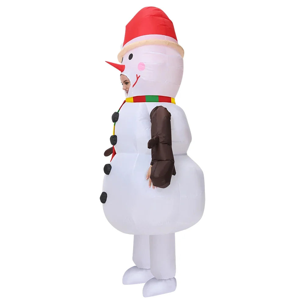 Christmas Inflatable Costume Santa Claus Snowman Gingerbread Tree Adult  Party Masquerade Role Play Holiday Gift