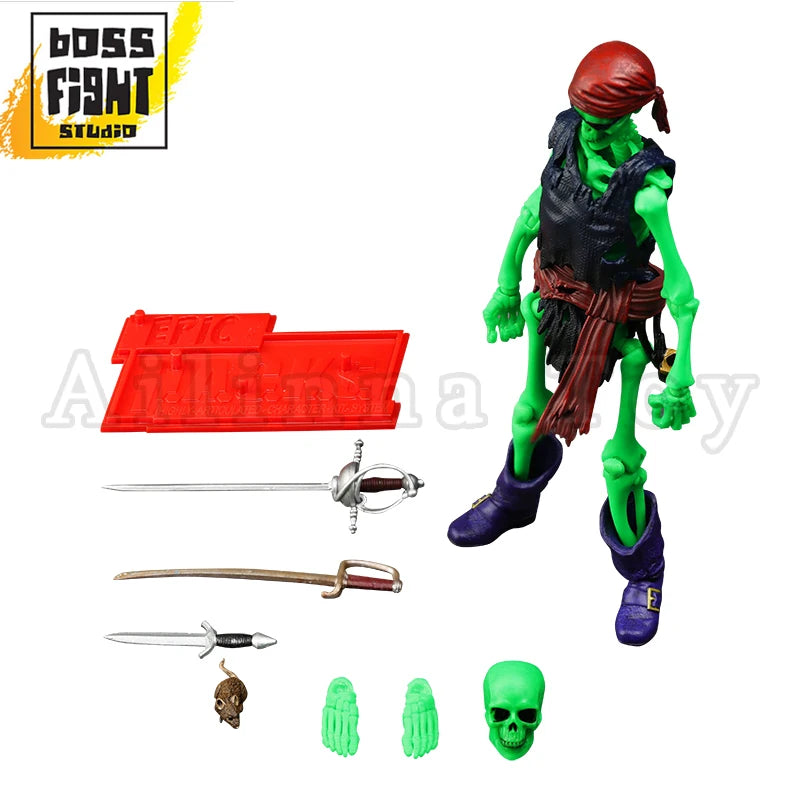 Boss Fight Studio 1/12 Action Figure EPIC H.A.C.K.S. Pirate Barbarian Gladiator Skeleton Anime Model For Gift
