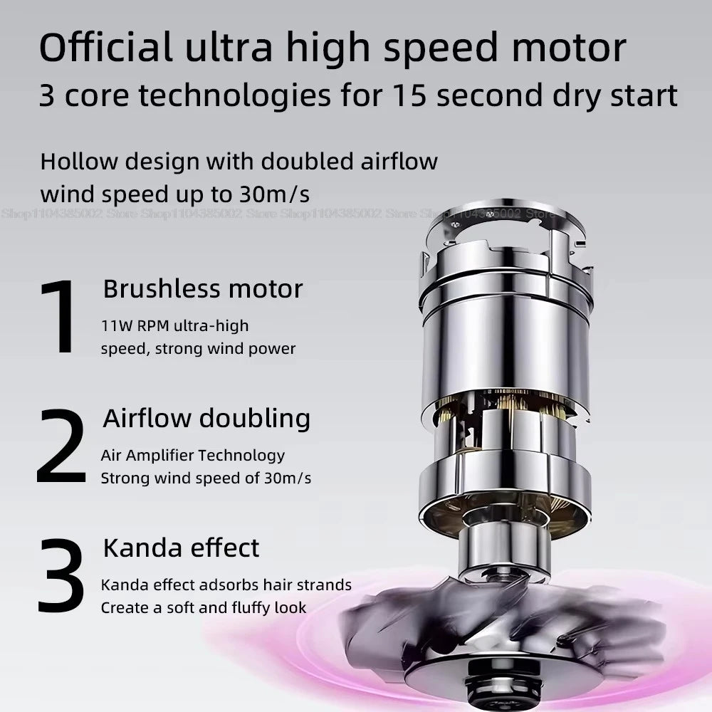 Leafless Hair Dryer Negative Ion hair care Professinal Quick Dry 220V Home Powerful Hairdryer Constant Anion Electric Hair Dryer