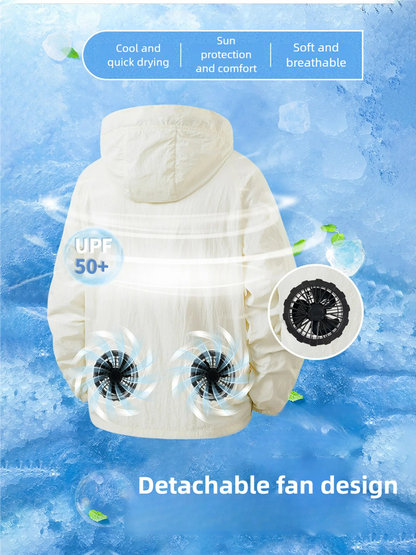 Summer Cooling Vest for Couples Ice Jacket Heat Resistant Fan Air Conditioner Clothes Breathable Outdoor Sleeveless Workwear