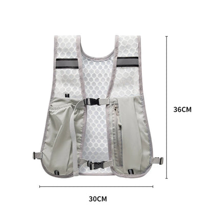 For Biking Running Storage Vest Lightweight Running Vest Reflective Hydration Water Chest Pack With Phone Storage Pocket