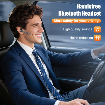 New Bee M54 Bluetooth Headset Wireless Headphone Noise Cancelling Earpiece Dual-Mic Mute Handsfree Earphones for Driver Office